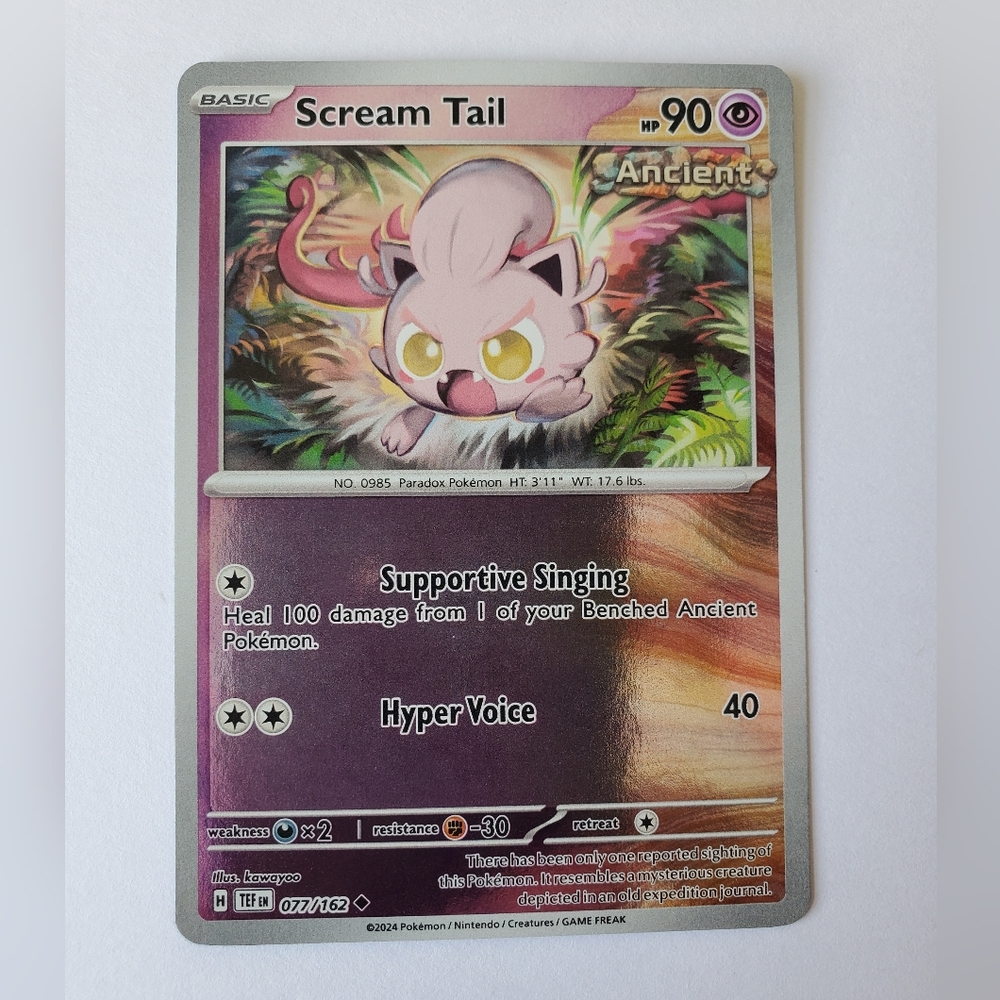 Scream Tail 77/162 | Temporal Forces | Reverse Holo Uncommon | NM Pokemon TCG